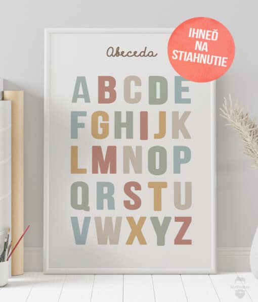 Montesori náučný plagát abeceda